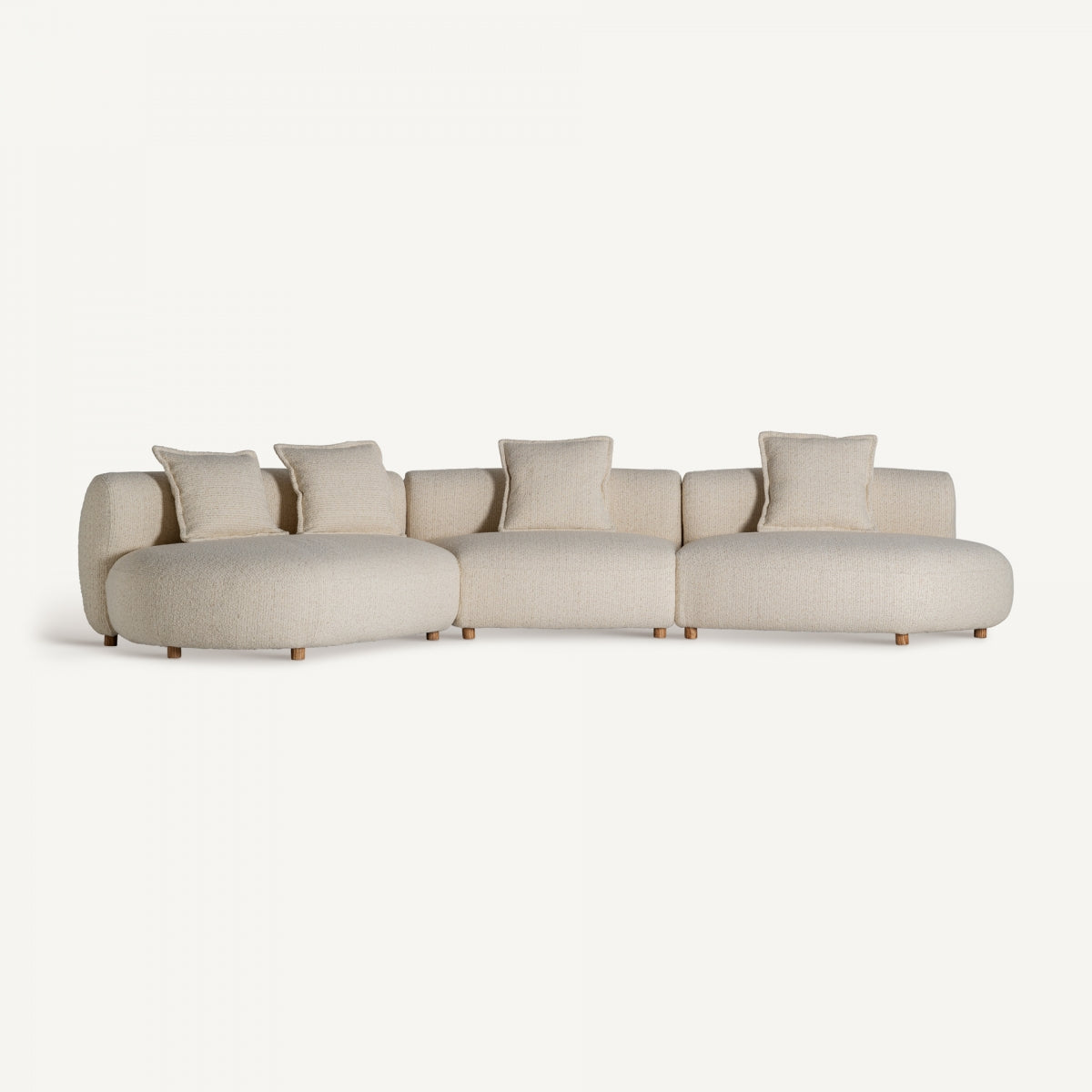 Canapé modulable 4-5 places en tissu beige | Vical Zakupi - Image 1