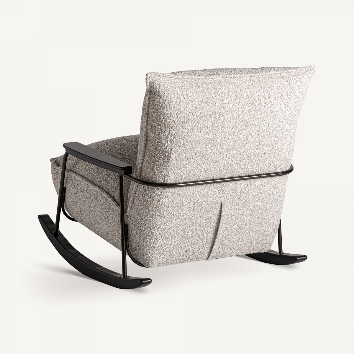 Chaise à bascule en tissu beige | VICAL Zwalm - Image 7