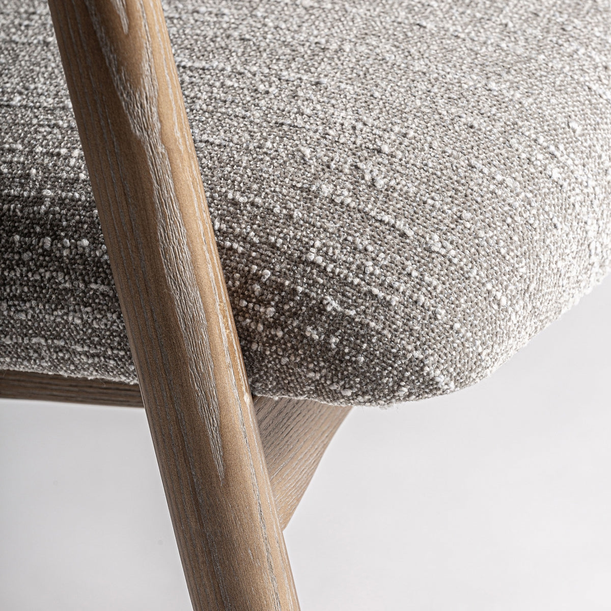 Chaise de salle à manger bouclé gris | Vical Davrey - Image 6