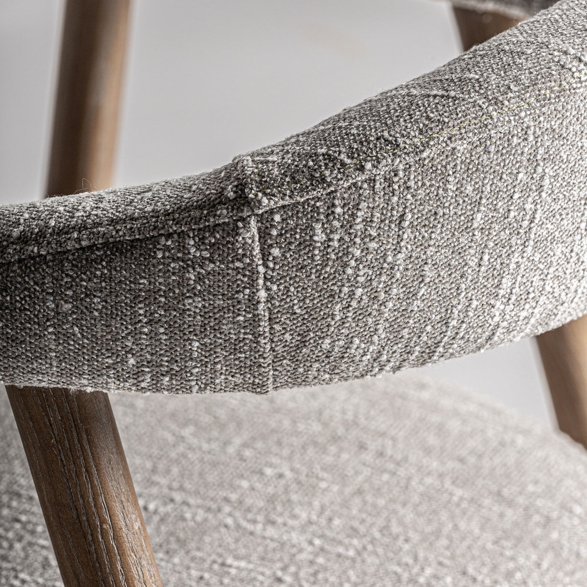 Chaise de salle à manger bouclé gris | Vical Davrey - Image 7