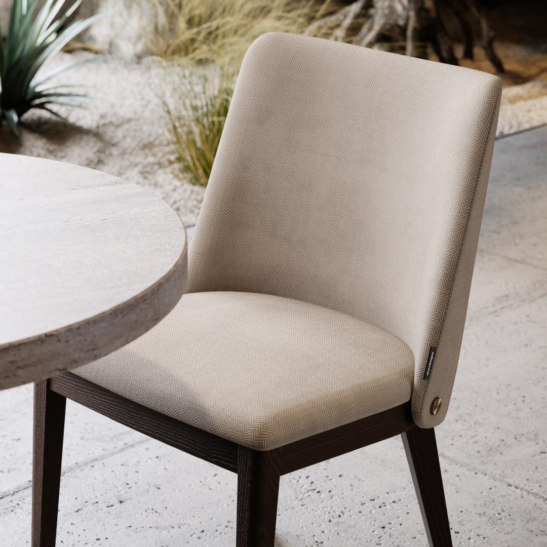 Chaise de salle à manger en cuir vert | Domkapa Louise - Image 7