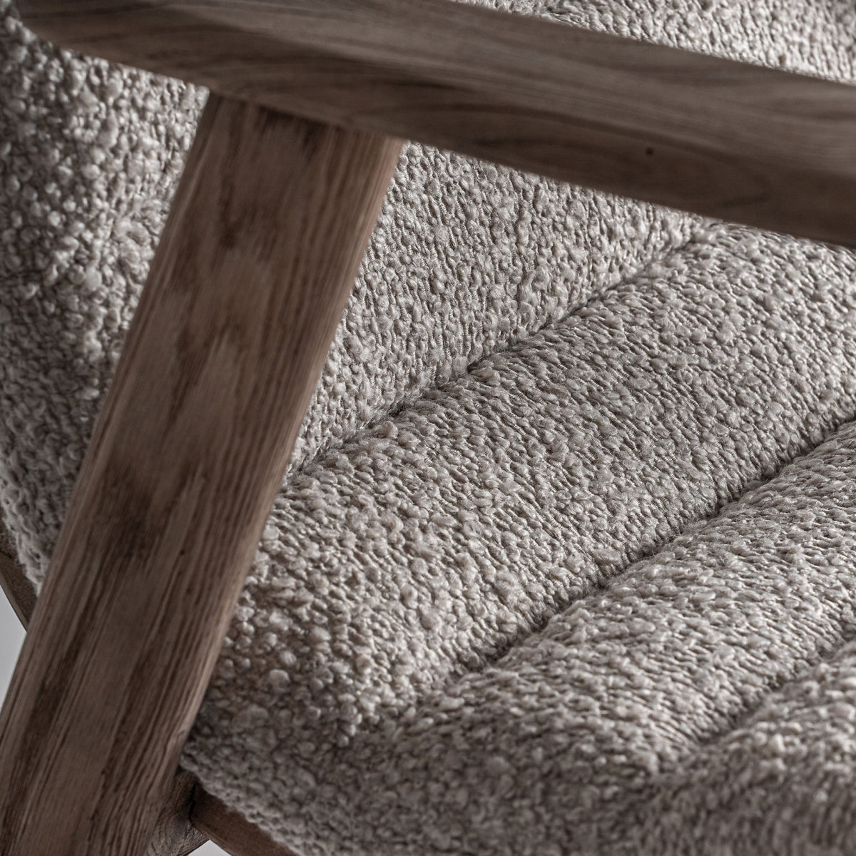 Chaise de salle à manger en tissu beige | VICAL Jacquard 2 - Image 6