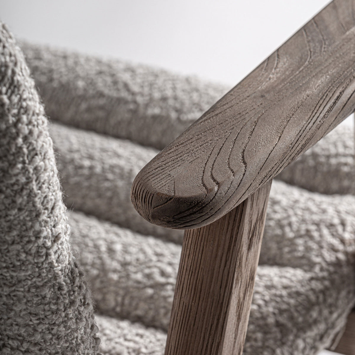 Chaise de salle à manger en tissu beige | VICAL Jacquard 2 - Image 9