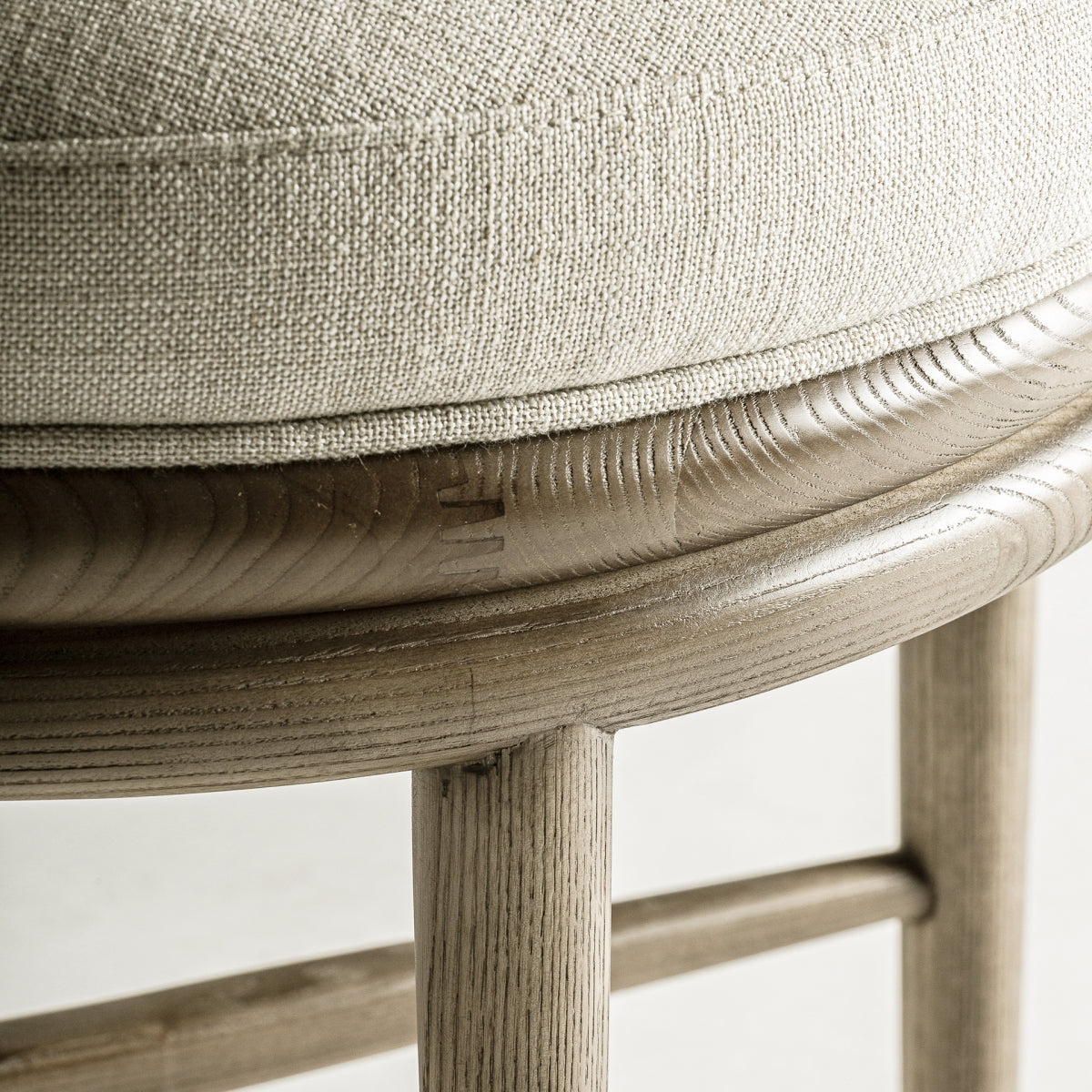 Chaise de salle à manger en tissu blanc | Vical Varaire - Image 6