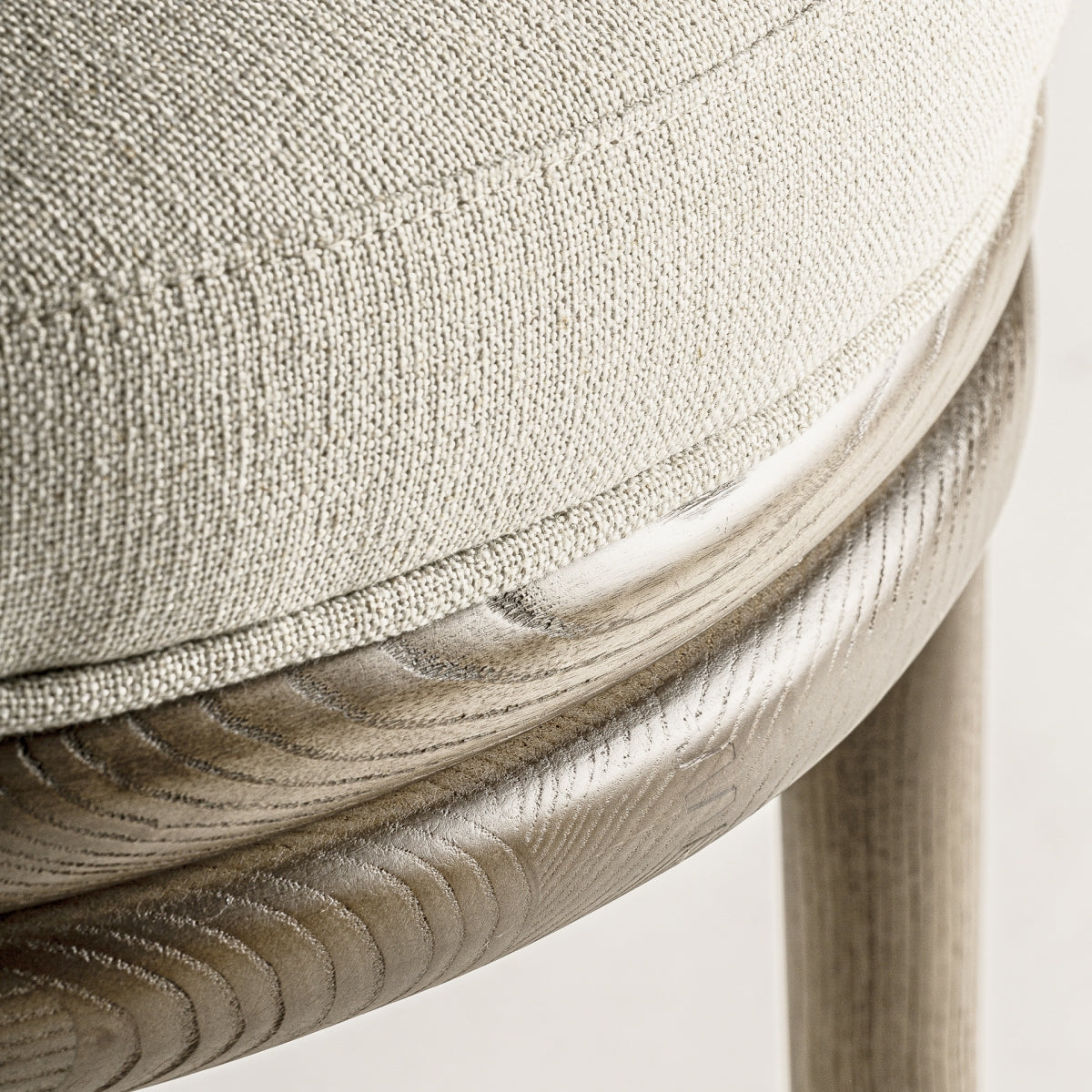 Chaise de salle à manger en tissu blanc | Vical Varaire - Image 8