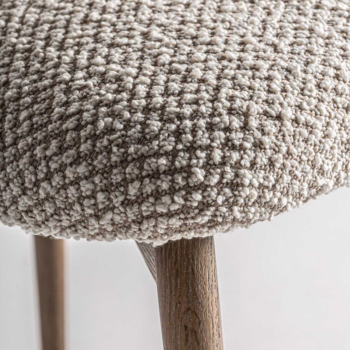 Chaise de salle à manger en tissu blanc cassé | Vical Glorenza - Image 7