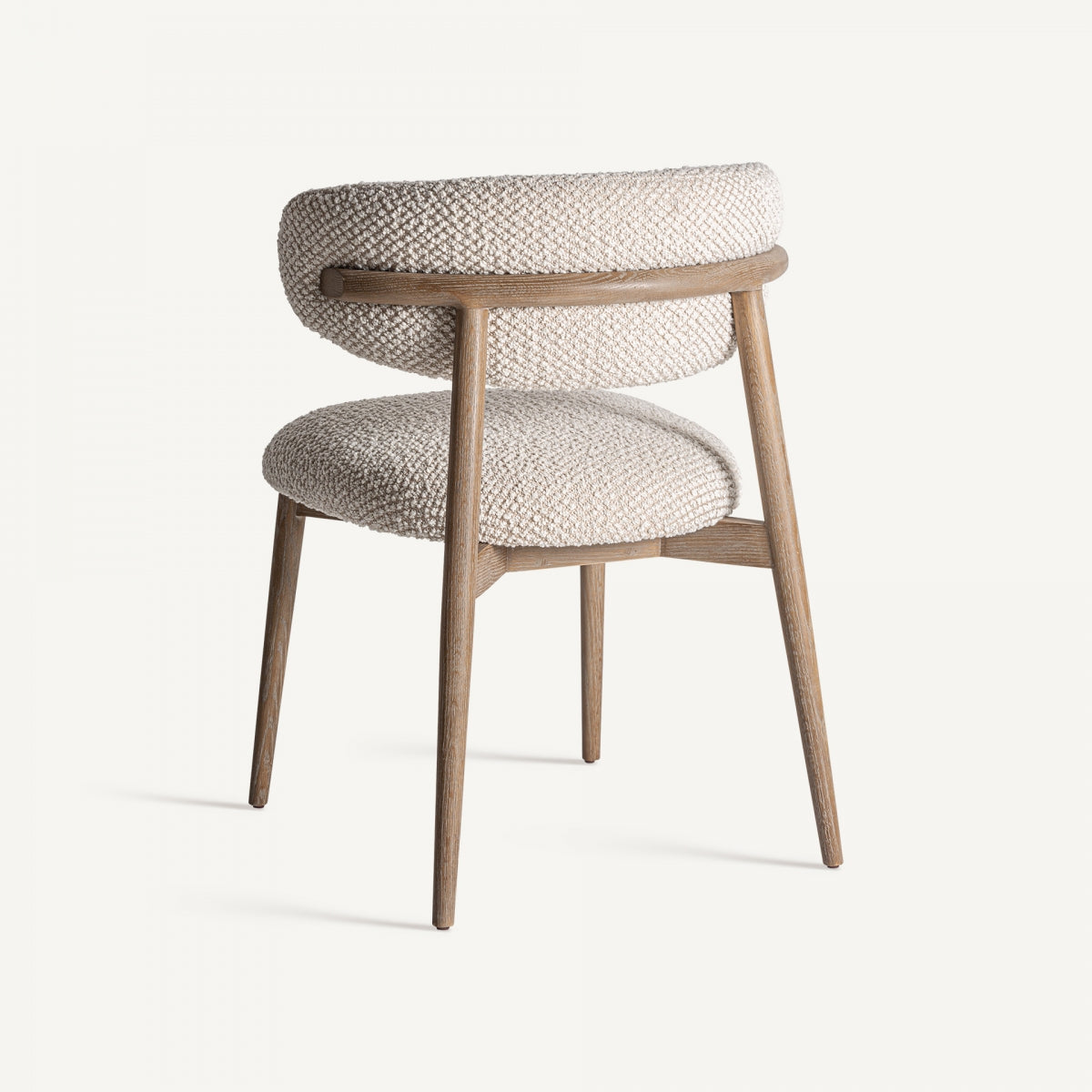 Chaise de salle à manger en tissu blanc cassé | Vical Glorenza - Image 8