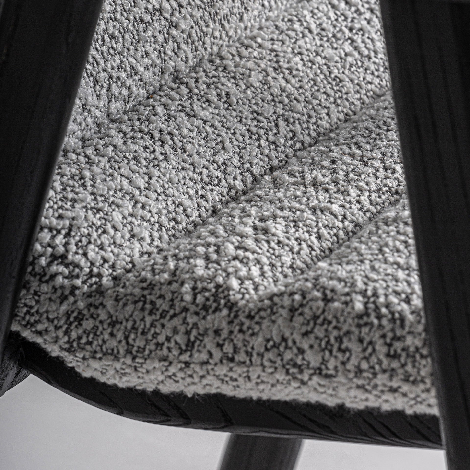 Chaise de salle à manger en tissu gris | VICAL Jacquard 2 - Image 6