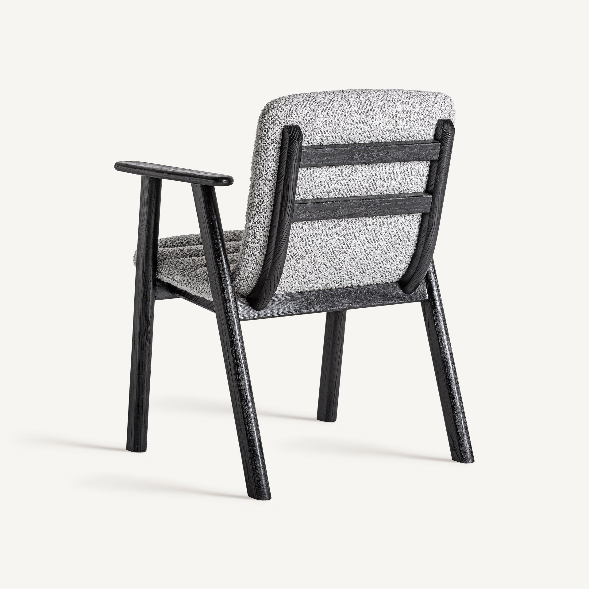 Chaise de salle à manger en tissu gris | VICAL Jacquard 2 - Image 7