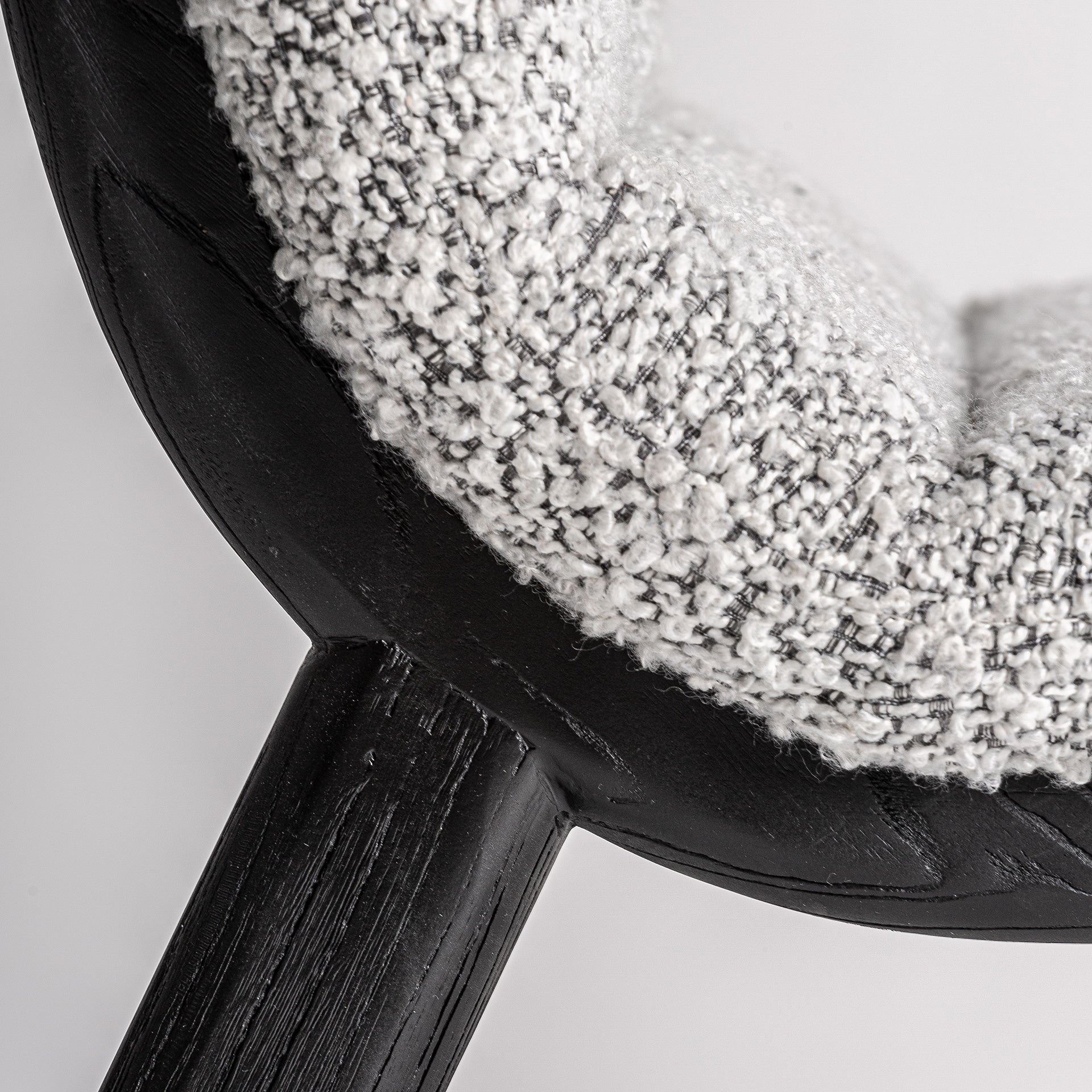 Chaise de salle à manger en tissu gris | VICAL Jacquard - Image 2