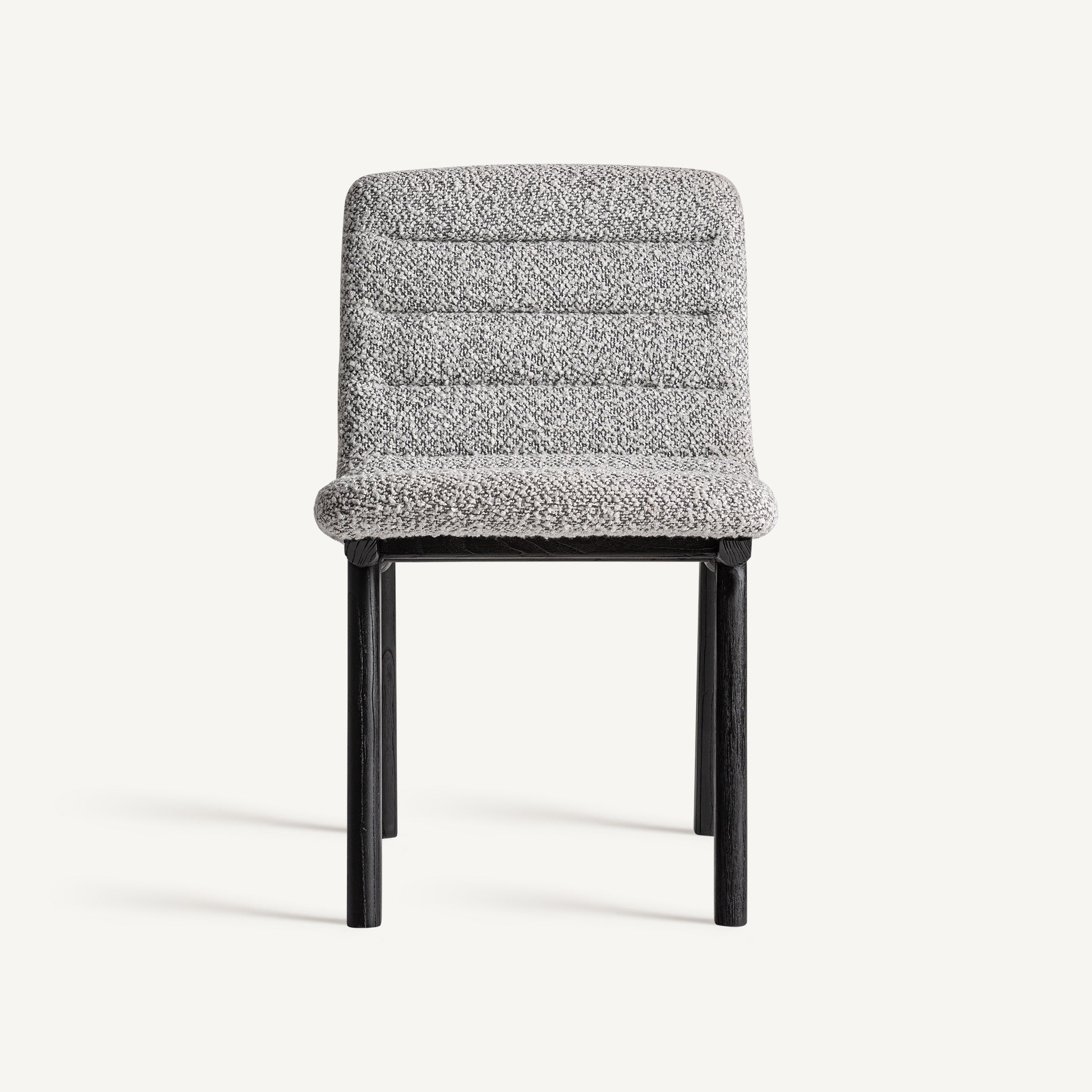 Chaise de salle à manger en tissu gris | VICAL Jacquard - Image 3