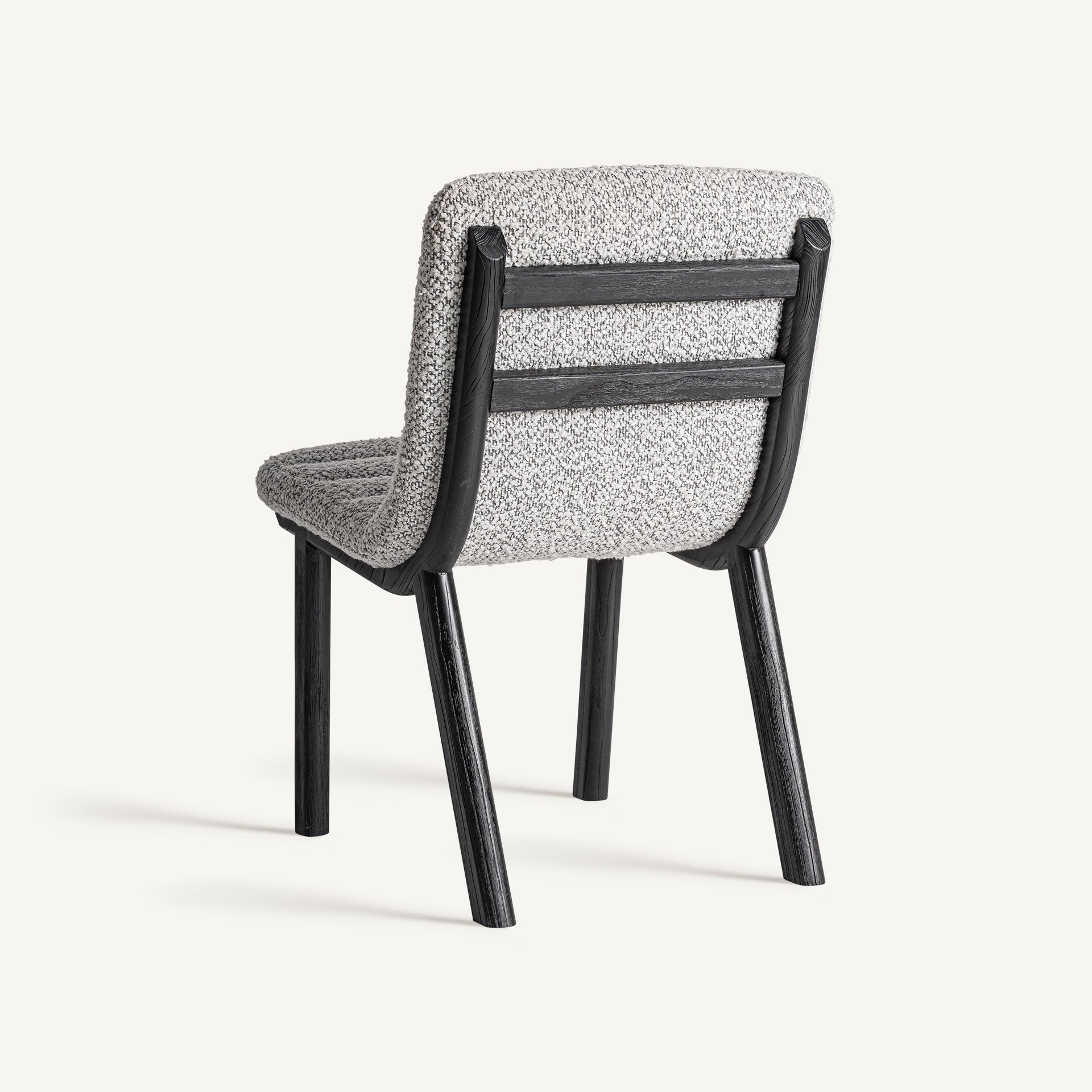 Chaise de salle à manger en tissu gris | VICAL Jacquard - Image 5