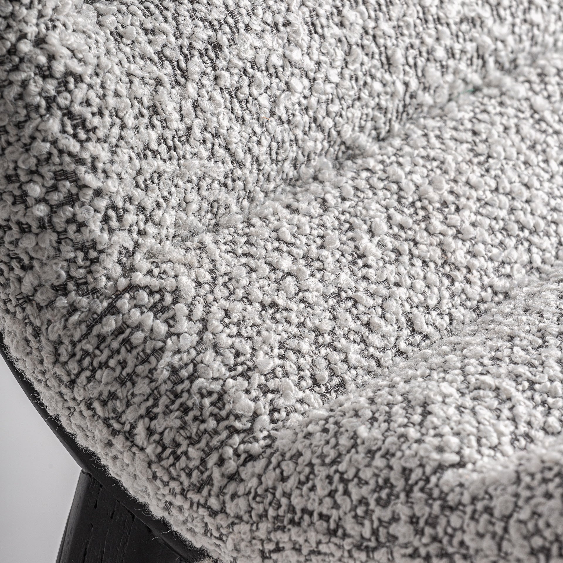 Chaise de salle à manger en tissu gris | VICAL Jacquard - Image 6