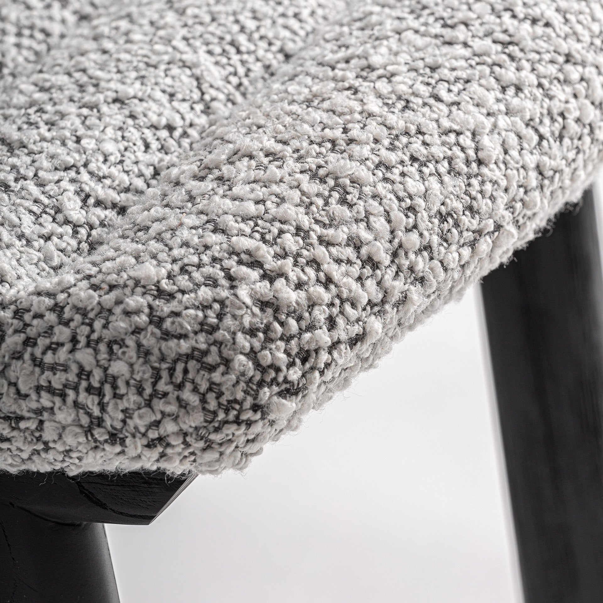 Chaise de salle à manger en tissu gris | VICAL Jacquard - Image 7