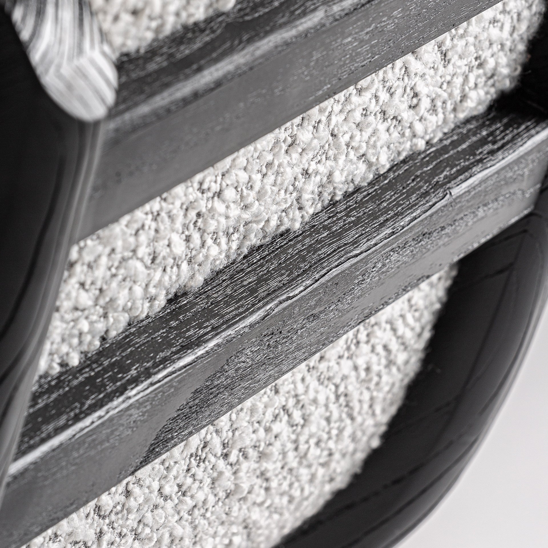 Chaise de salle à manger en tissu gris | VICAL Jacquard - Image 9