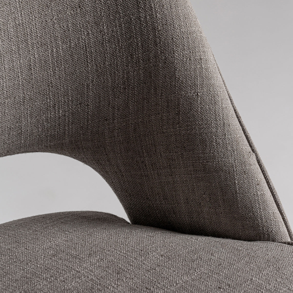 Chaise de salle à manger en tissu gris | Vical Calce - Image 3