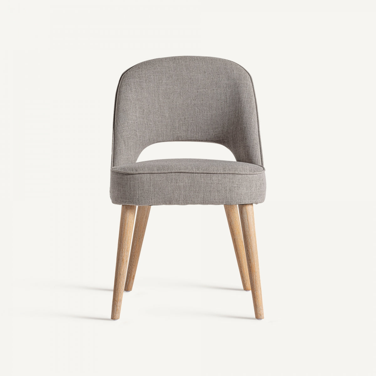 Chaise de salle à manger en tissu gris | Vical Calce - Image 4
