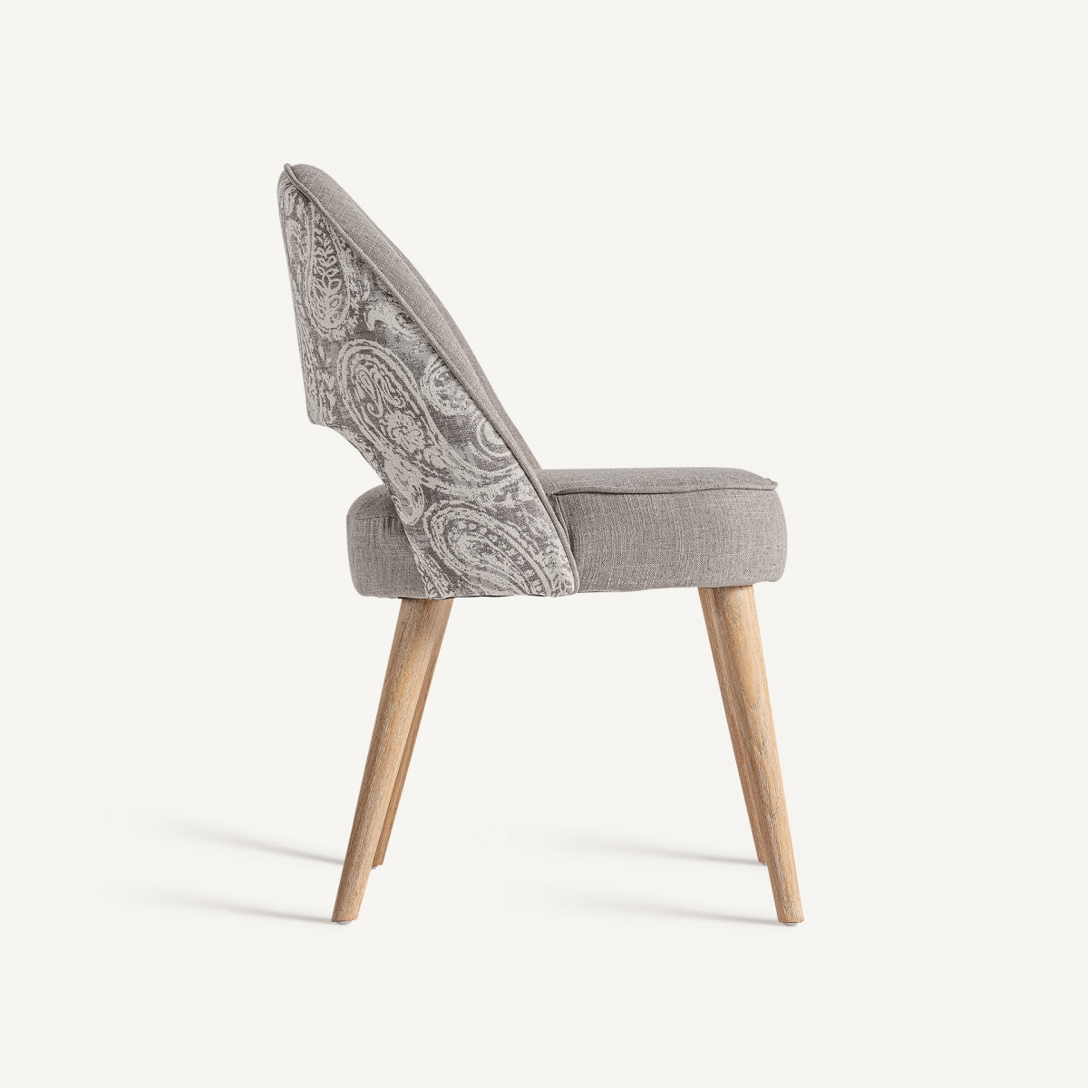 Chaise de salle à manger en tissu gris | Vical Calce - Image 5