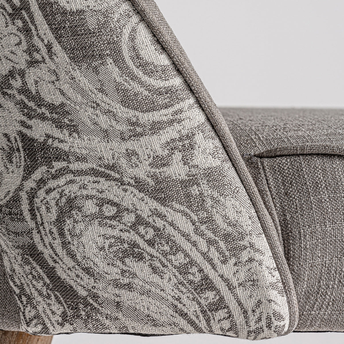 Chaise de salle à manger en tissu gris | Vical Calce - Image 8