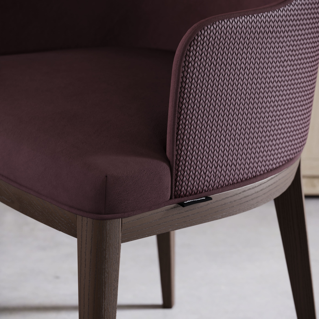 Chaise de salle à manger en tissu marron | Domkapa Anna - Image 6