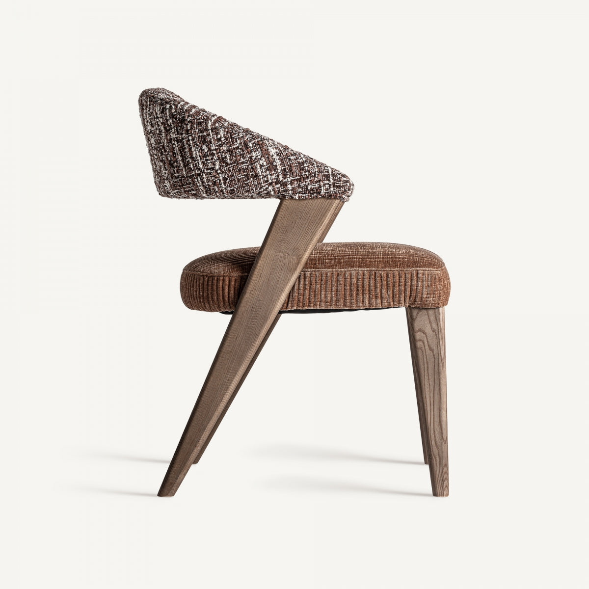 Chaise de salle à manger en tissu marron | Vical Kamenz - Image 3