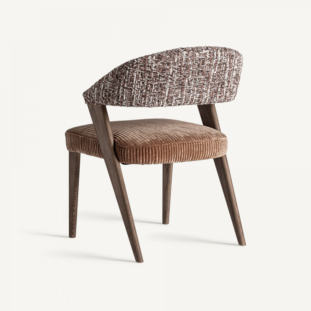 Chaise de salle à manger en tissu marron | Vical Kamenz - Image 4