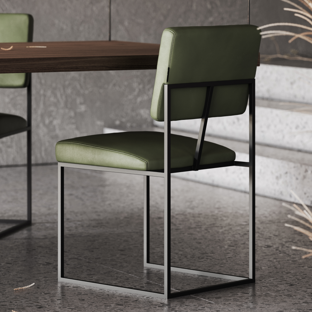 Chaise de salle à manger en tissu moutarde | Domkapa Gram - Image 7