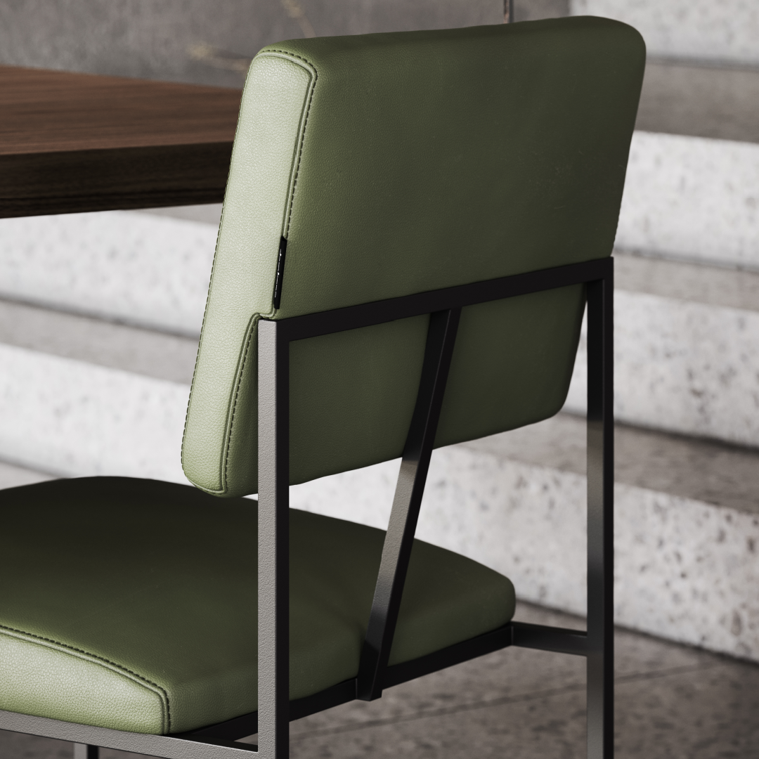 Chaise de salle à manger en tissu moutarde | Domkapa Gram - Image 8