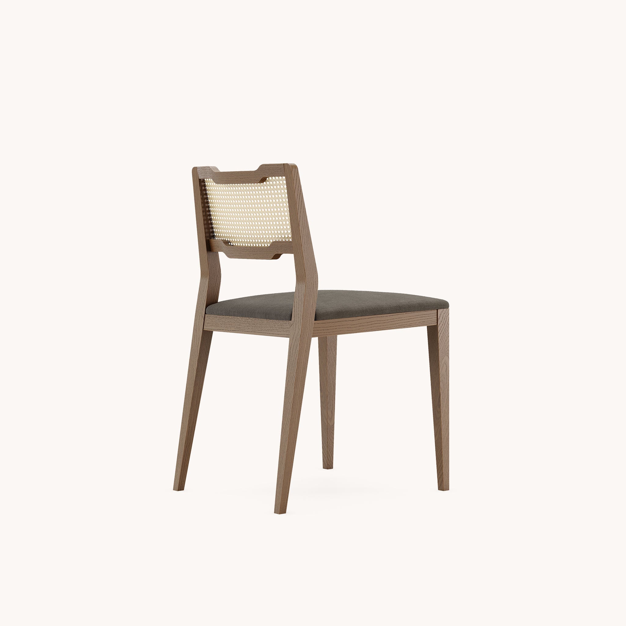 Chaise de salle à manger en velours et bois teinté | Domkapa Eva - Image 6