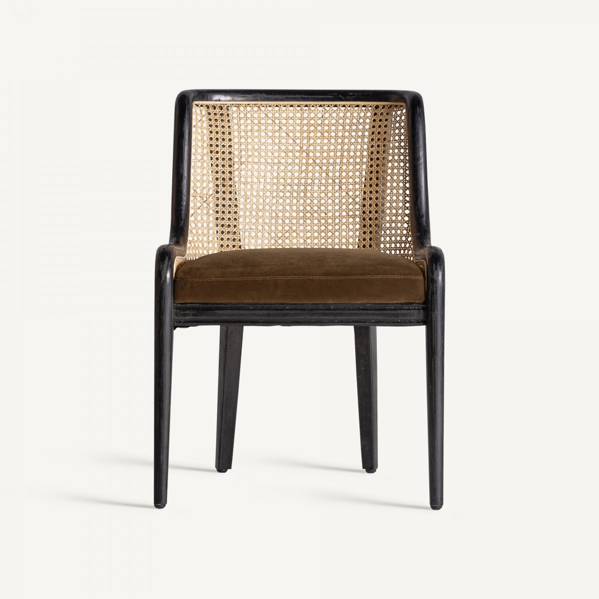 Chaise de salle à manger en velours marron | VICAL Velburg - Image 2