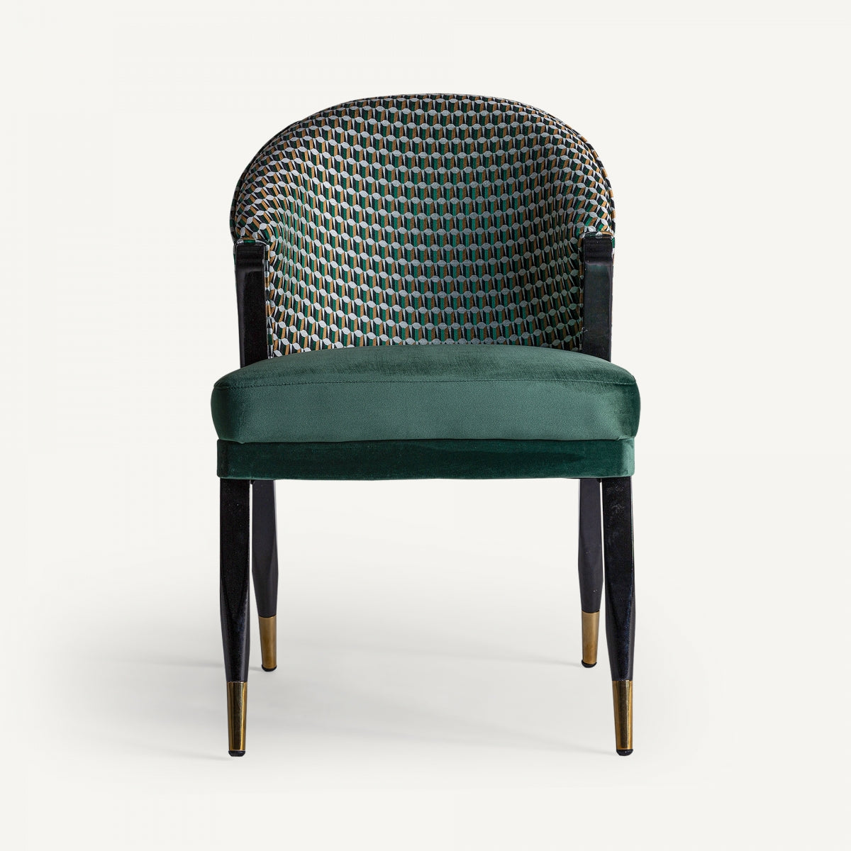 Chaise de salle à manger en velours vert | Vical Kelheim - Image 2