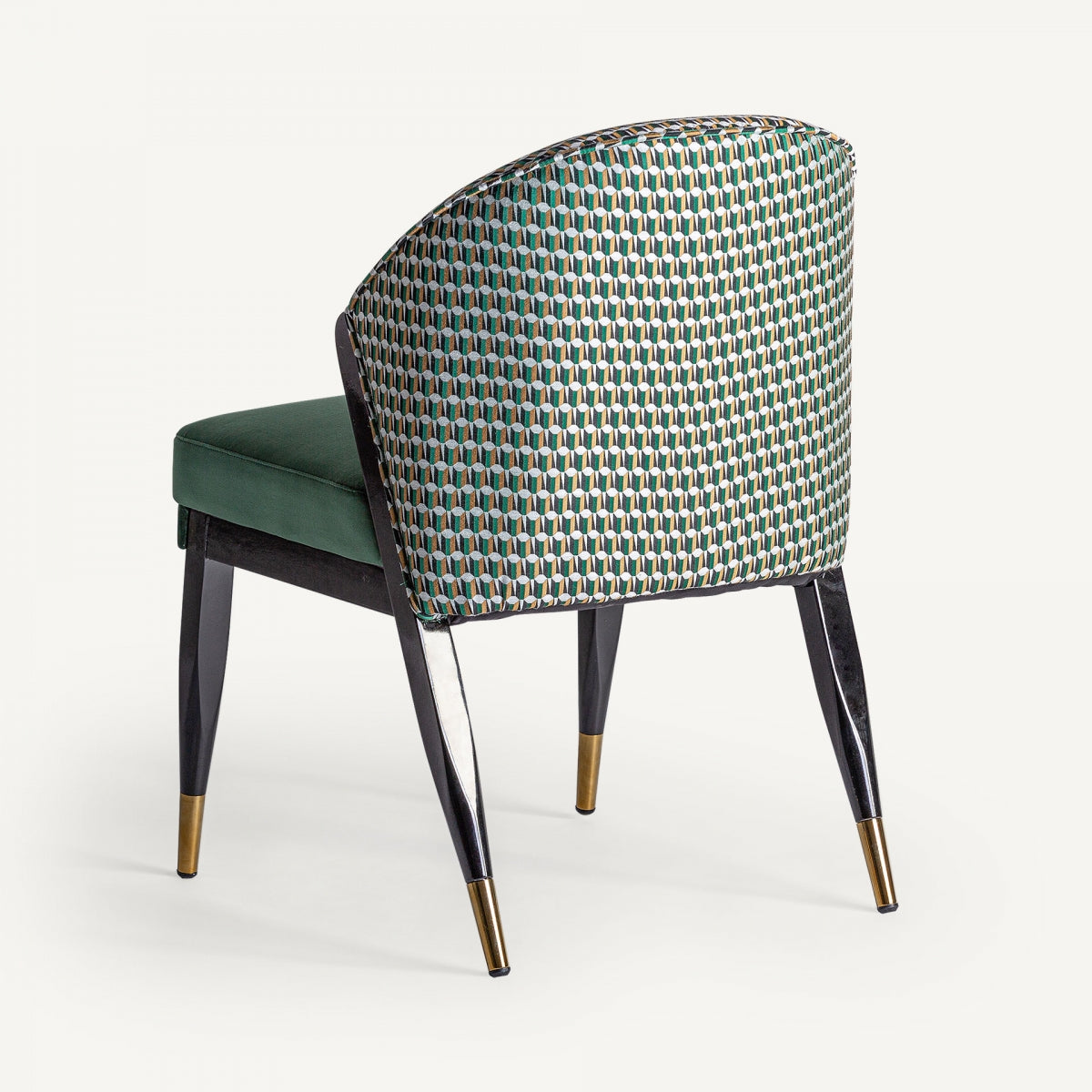 Chaise de salle à manger en velours vert | Vical Kelheim - Image 4