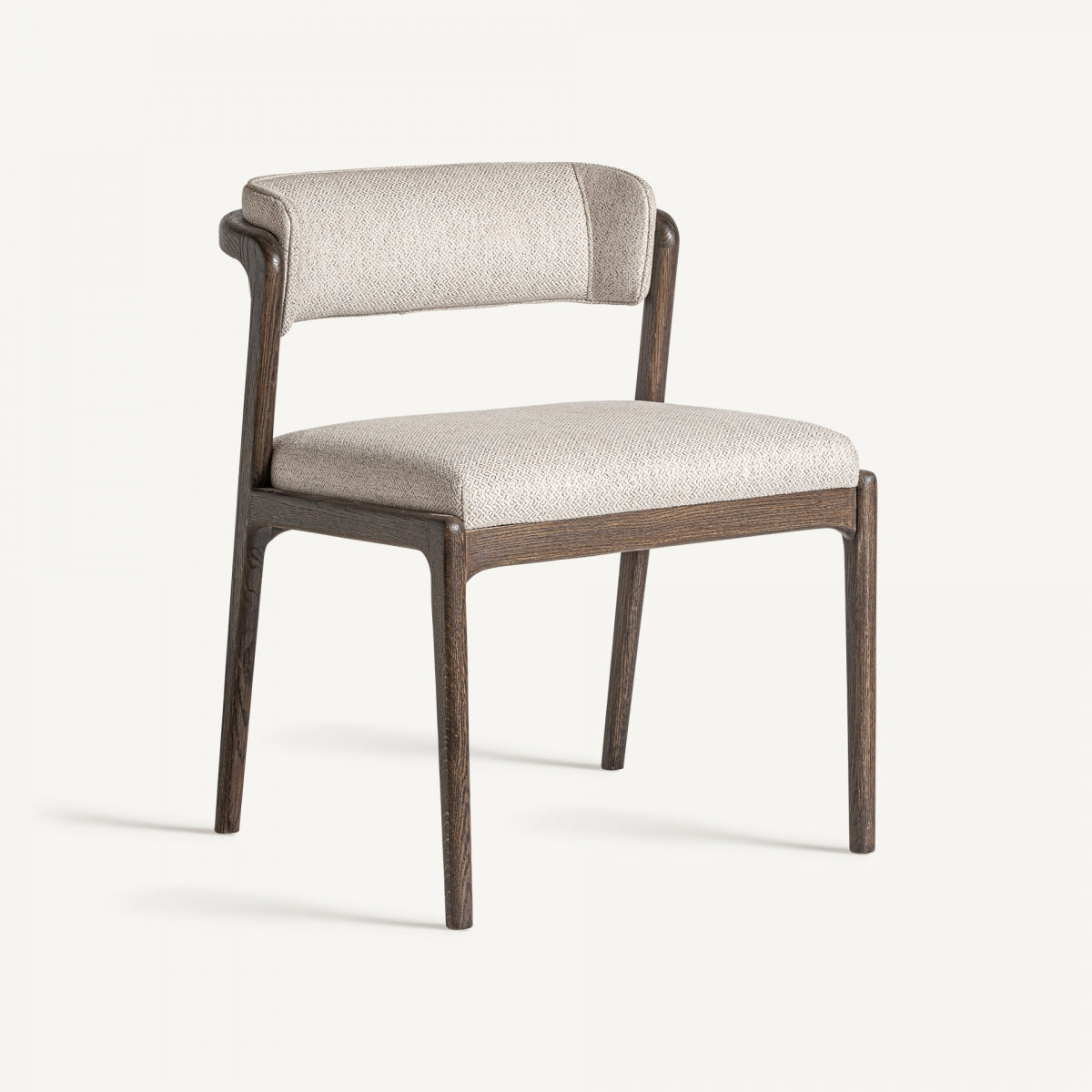 Chaise en bois de frêne et tissu beige | VICAL Jerzen - Image 1