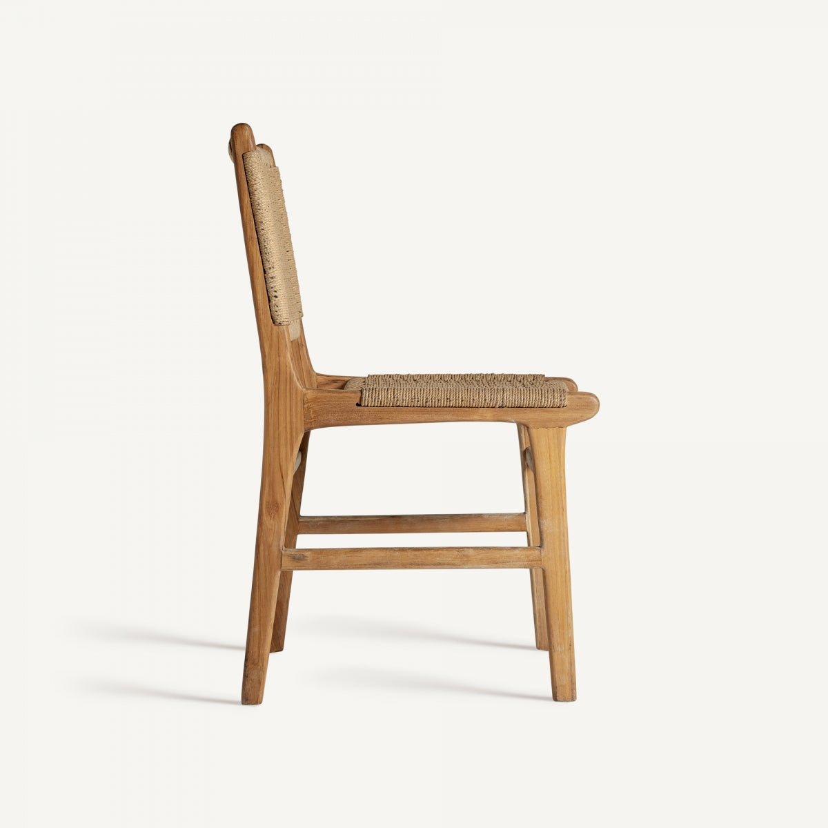 Chaise en bois de teck et fibre naturelle | VICAL Vaduz - Image 4