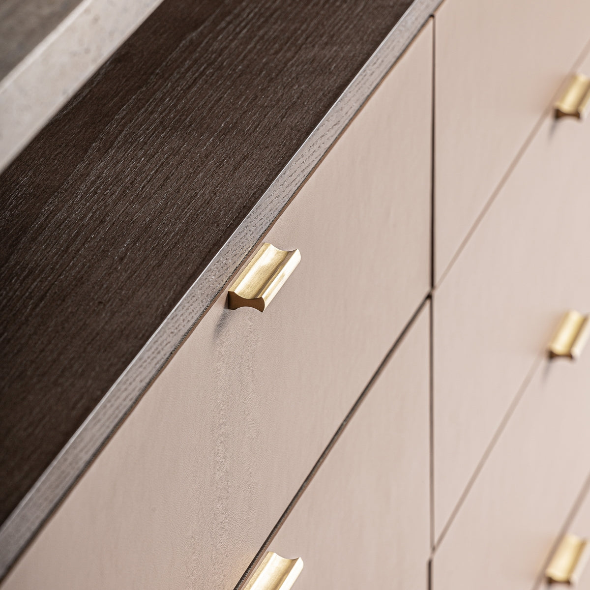 Commode en travertin beige et bois | Vical Monza - Image 5