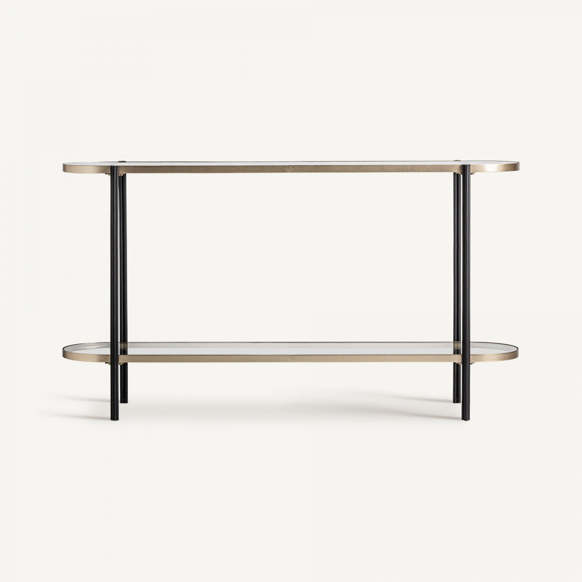 Console d'entrée en verre et laiton doré | Vical Lans - Image 1