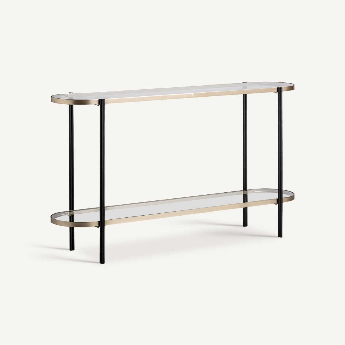 Console d'entrée en verre et laiton doré | Vical Lans - Image 2