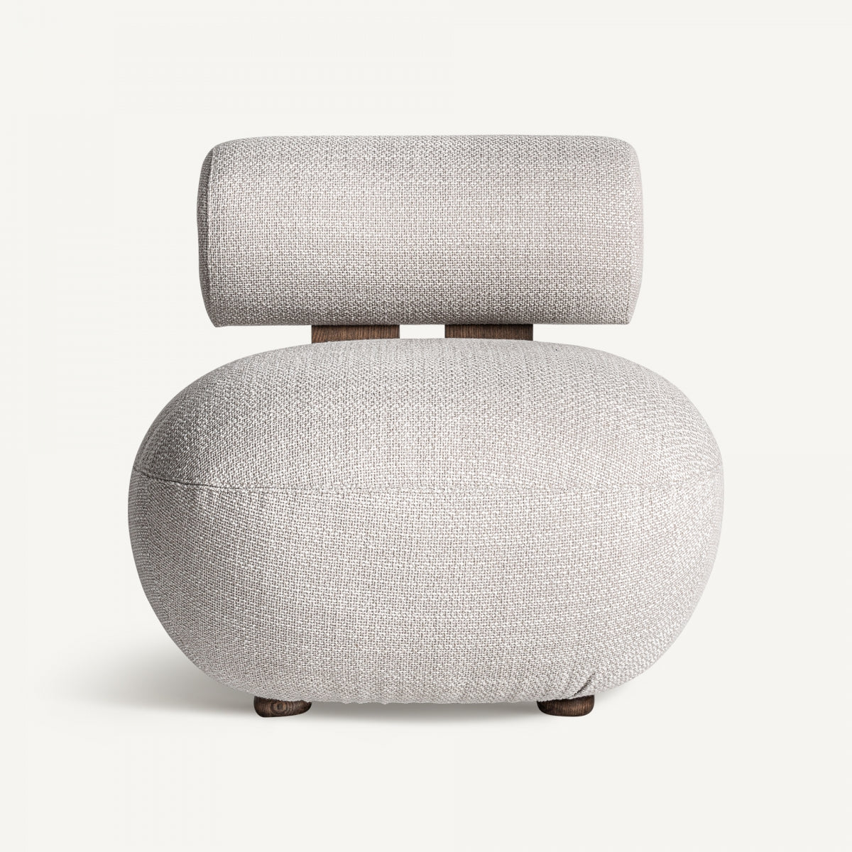 Fauteuil blanc cassé et bois de frêne | VICAL Tielt - Image 2