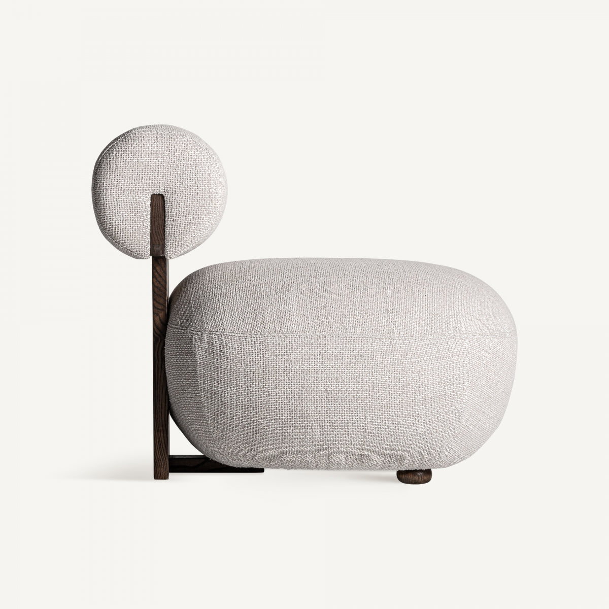 Fauteuil blanc cassé et bois de frêne | VICAL Tielt - Image 3