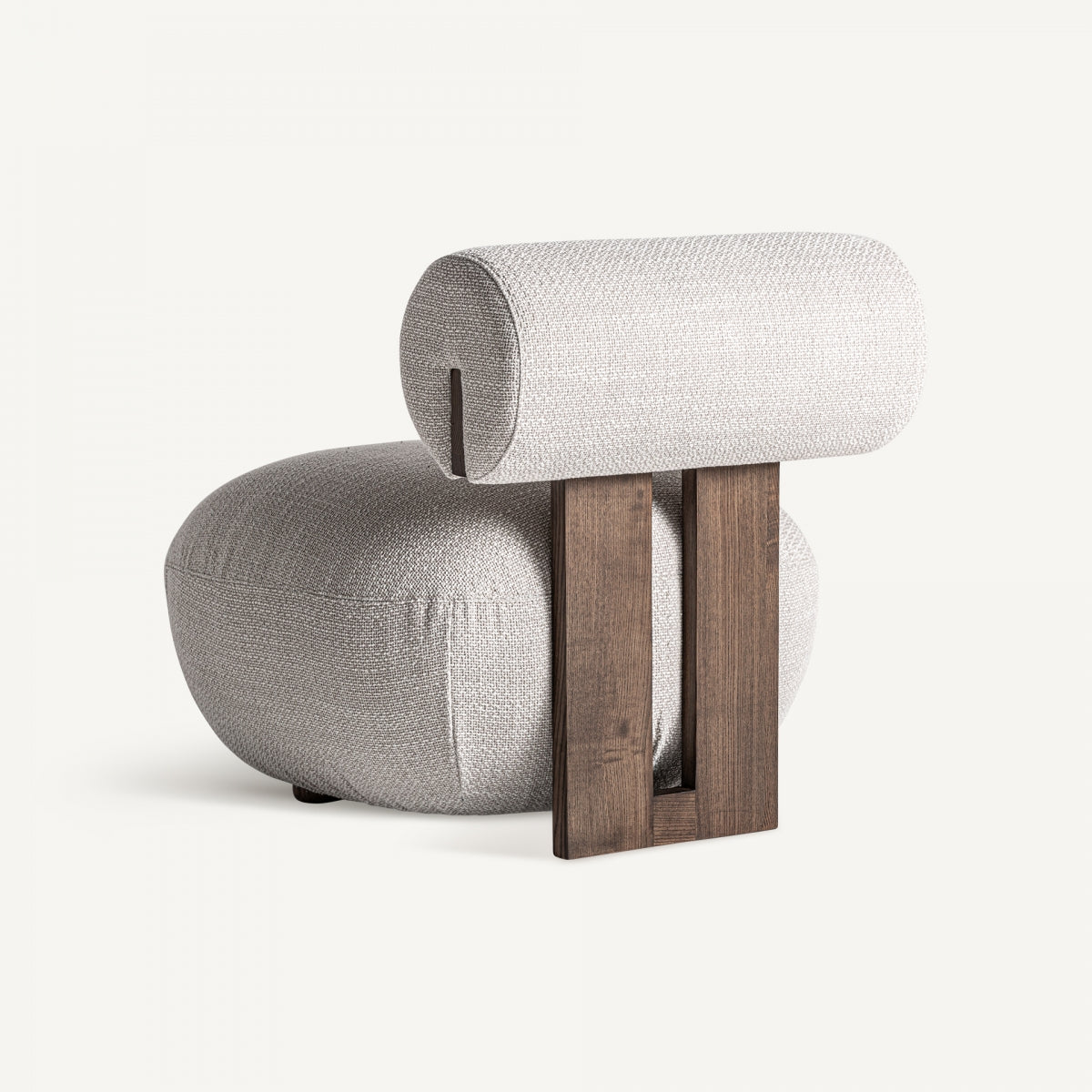 Fauteuil blanc cassé et bois de frêne | VICAL Tielt - Image 4