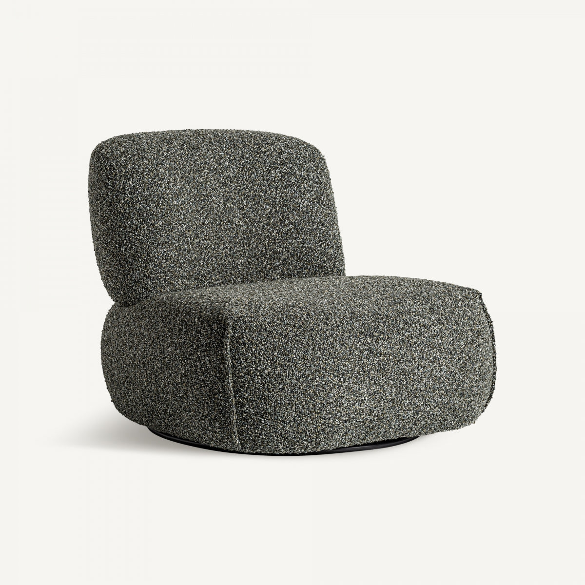 Fauteuil bouclé vert et bois de pin | VICAL Ken - Image 1