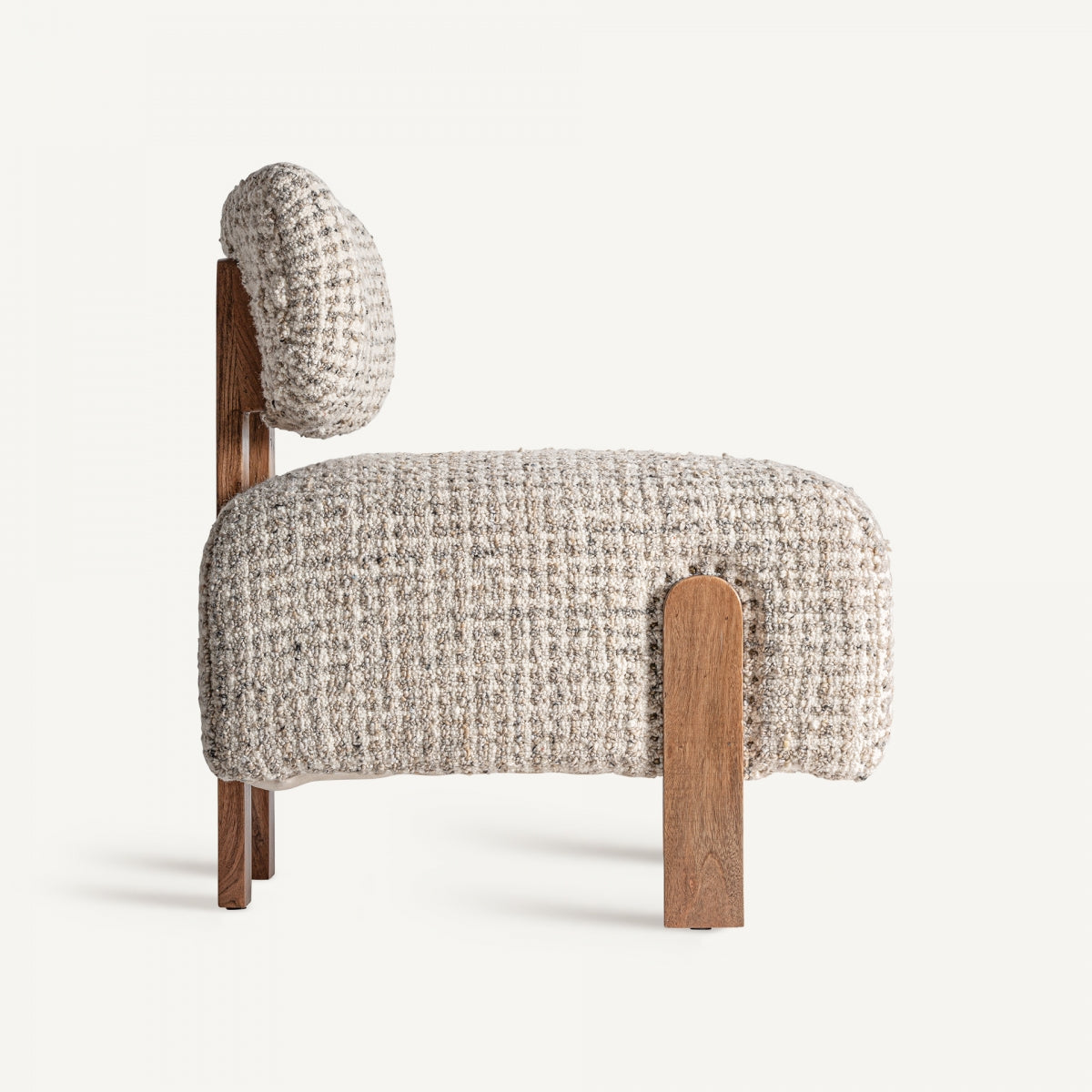 Fauteuil d'appoint en laine beige | Vical Buhl - Image 3