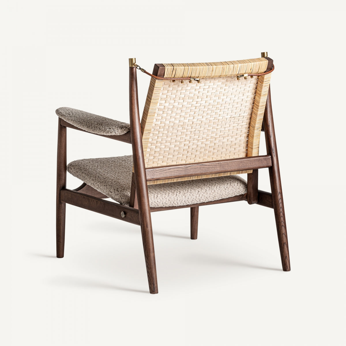 Fauteuil d'appoint en rotin bouclé crème | Vical Hunxe - Image 4