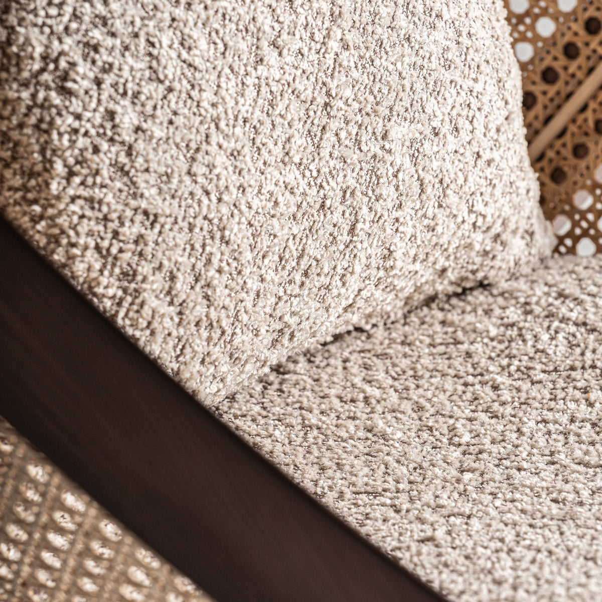 Fauteuil d'appoint en rotin bouclé crème | Vical Werth - Image 6