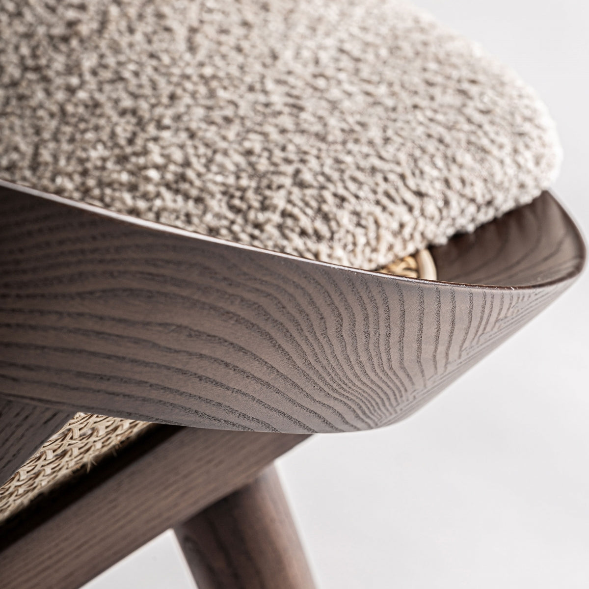 Fauteuil d'appoint en rotin bouclé crème | Vical Werth - Image 9