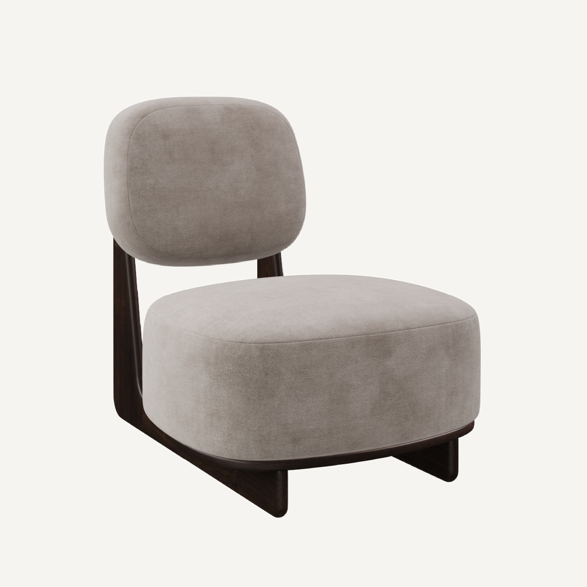Fauteuil d'appoint en tissu gris | Dôme Deco Tate - Image 1