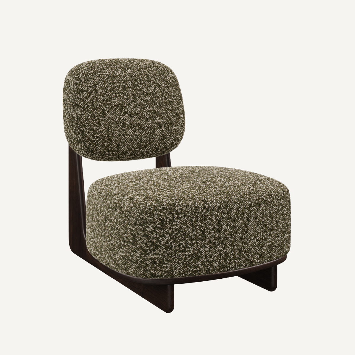 Fauteuil d'appoint en tissu vert foncé | Dôme Deco Tate - Image 1