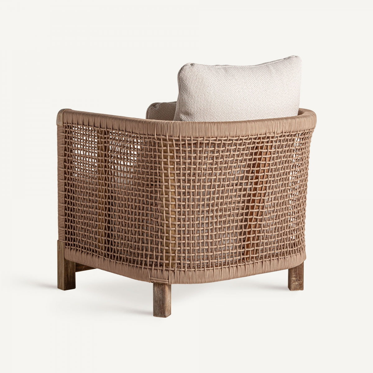 Fauteuil d'extérieur en tissu beige | VICAL Trena - Image 4