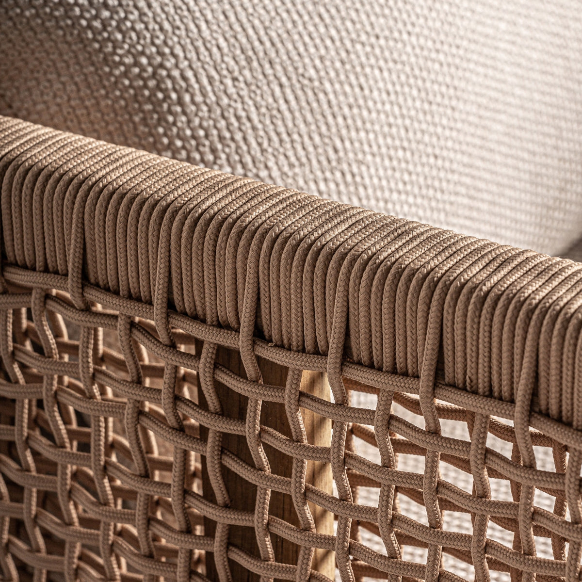 Fauteuil d'extérieur en tissu beige | VICAL Trena - Image 6