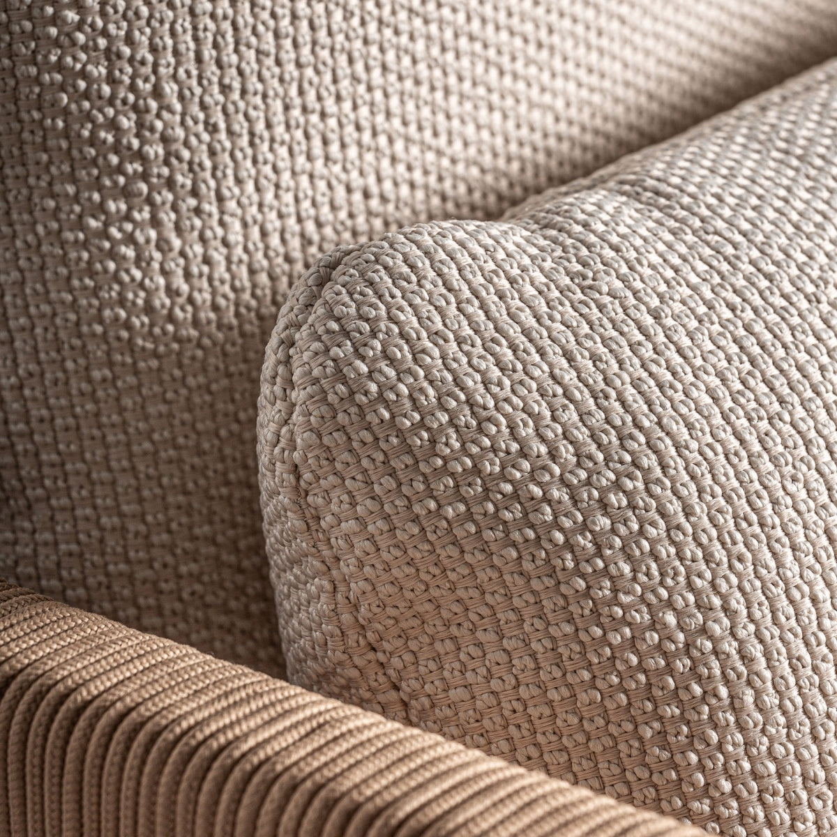 Fauteuil d'extérieur en tissu beige | VICAL Trena - Image 7